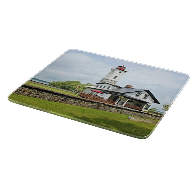 Ogdensburg Harbour Lighthouse NY Cutting Board (Corner)