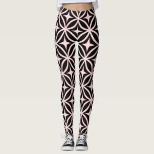 Ogee and Star Repeat Pattern Leggings