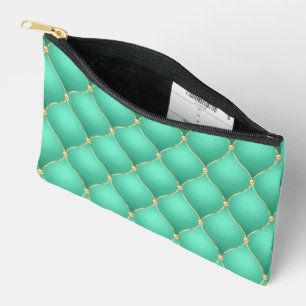 Ogee Gold Diamonds Turquoise Accessory Pouch