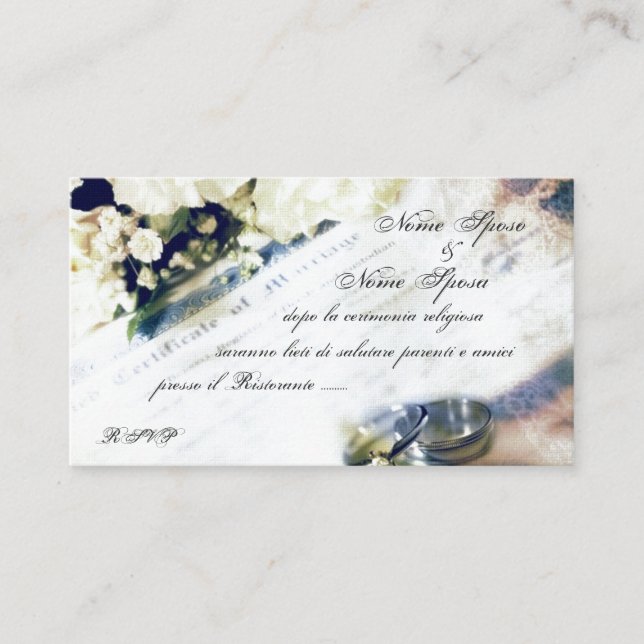 Oggi Sposi - Italian Wedding Invitation (Front)