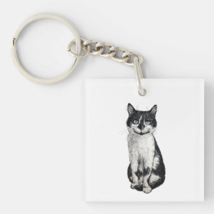 Ogie the cat key ring