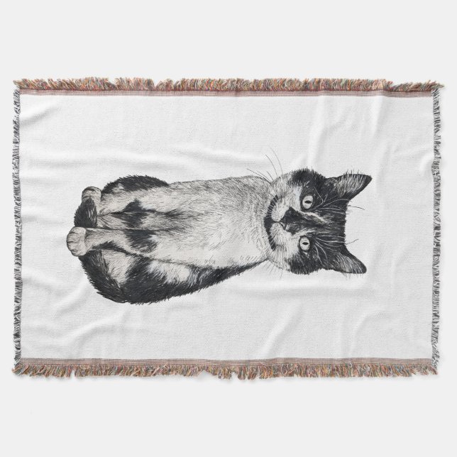 Ogie the cat throw blanket (Front)