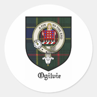Ogilvie Clan Crest Badge Tartan Classic Round Sticker