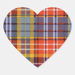 Ogilvie clan Plaid Scottish tartan Heart Sticker
