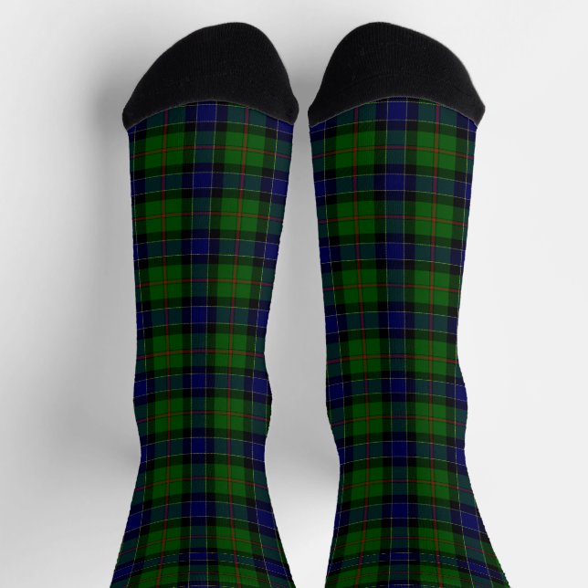 Ogilvie tartan blue green plaid socks (Top)