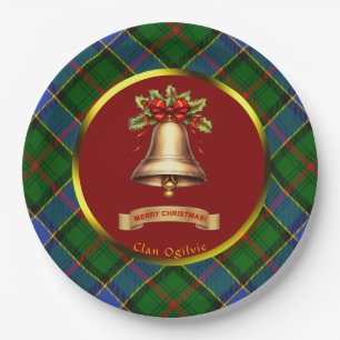 Ogilvie Tartan Personalised Christmas Paper Plate