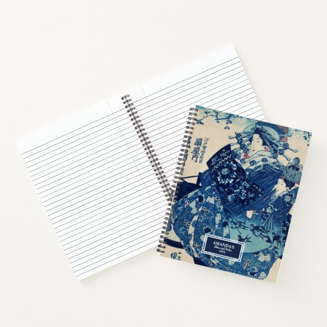 Ogiya uchi Hanaogi by Utagawa Kuniyoshi Notebook (Inside)