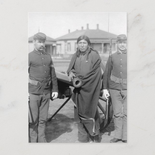 Oglala Indian Plenty Horses Postcard (Front)