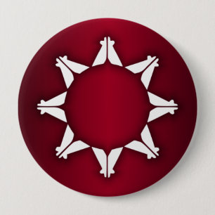 Oglala Lakota Flag 10 Cm Round Badge