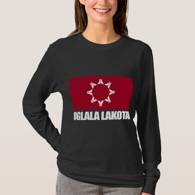 Oglala Lakota Flag Apparel T-Shirt (Front)