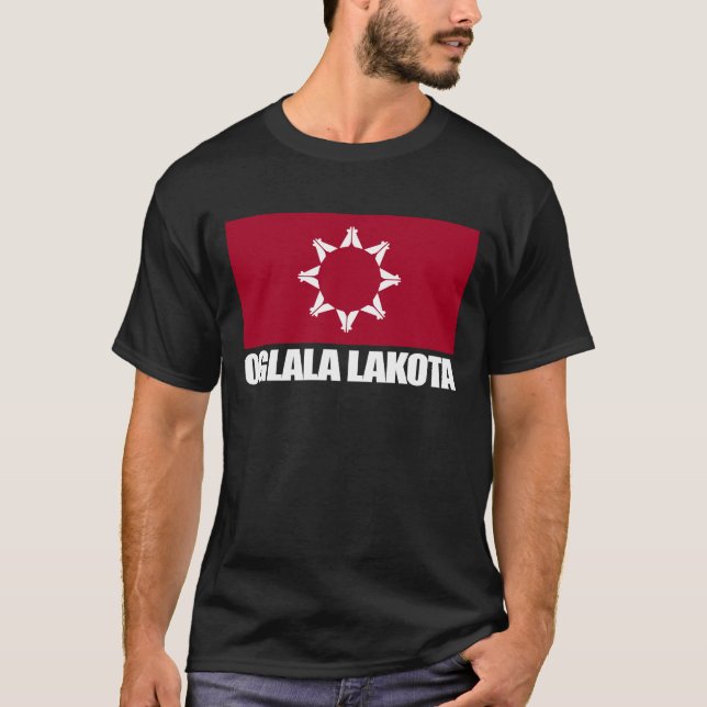 Oglala Lakota Flag Apparel T-Shirt (Front)