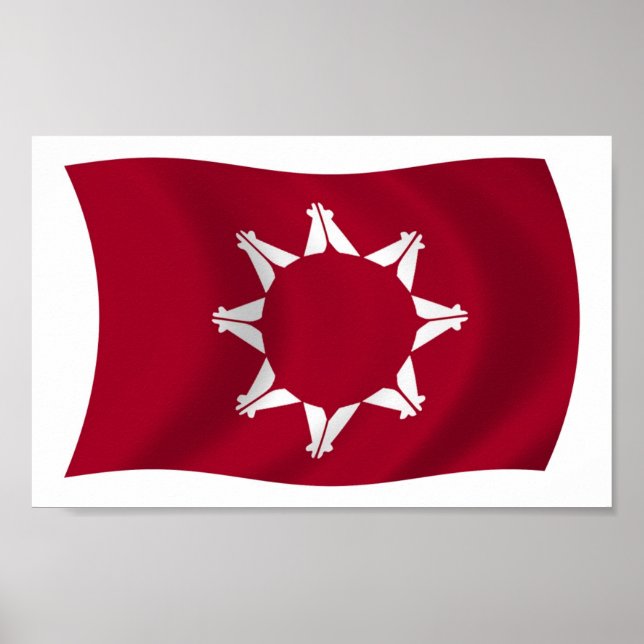 Oglala Lakota Flag Poster Print (Front)