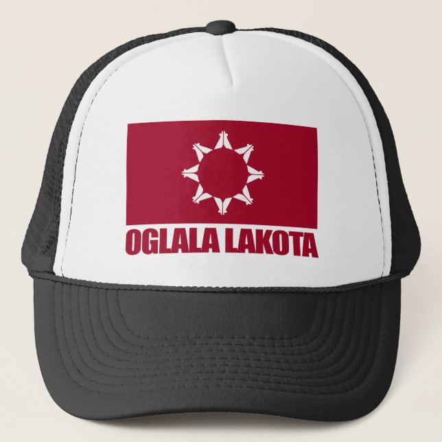 Oglala Lakota Flag Trucker Hat (Front)