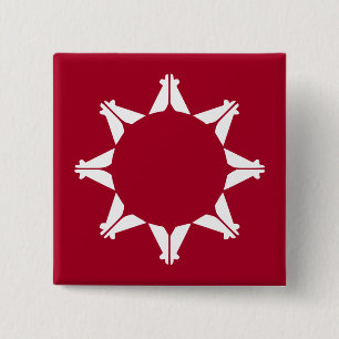 Oglala Lakota Sioux Flag 15 Cm Square Badge