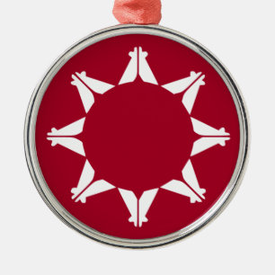 Oglala Lakota Sioux Flag Metal Tree Decoration