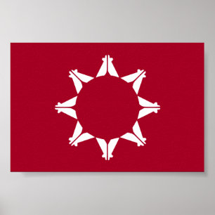 Oglala Lakota Sioux Flag Poster
