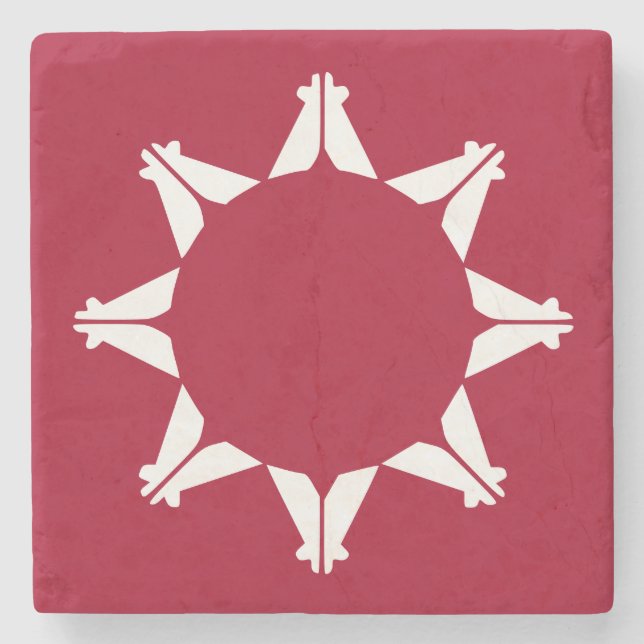 Oglala Lakota Sioux Flag Stone Coaster (Front)