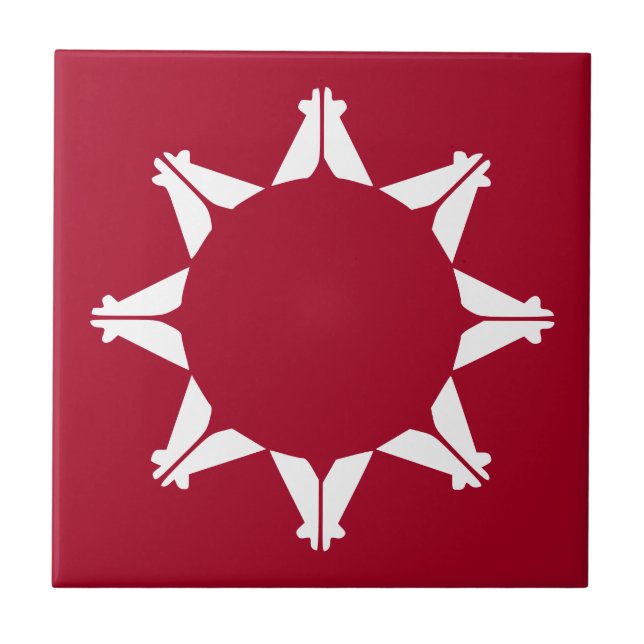Oglala Lakota Sioux Flag Tile (Front)