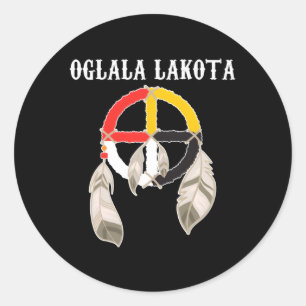 Oglala Lakota Sioux South Dakota Medicine Wheel La Classic Round Sticker