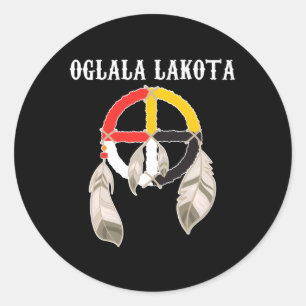 Oglala Lakota Sioux South Dakota Medicine Wheel La Classic Round Sticker