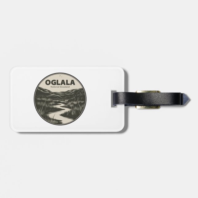 Oglala National Grassland Nebraska Stream Luggage Tag (Back Horizontal)