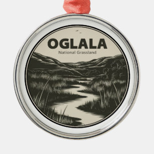 Oglala National Grassland Nebraska Stream Metal Tree Decoration