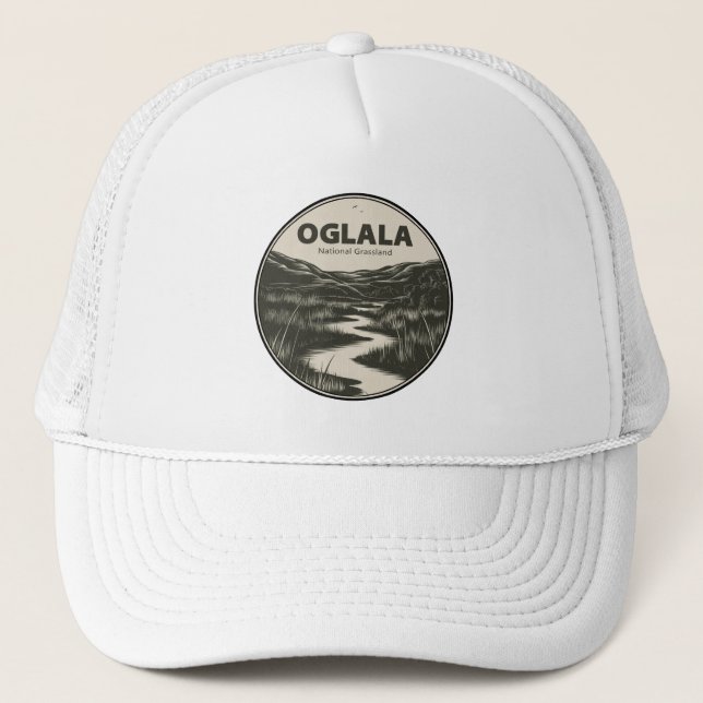 Oglala National Grassland Nebraska Stream Trucker Hat (Front)