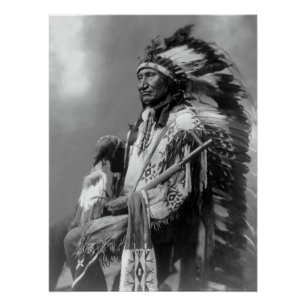 Oglala Sioux Chief Rocky Bear c. 1899 Poster