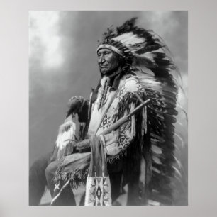 Oglala Sioux Chief Rocky Bear c. 1899 Poster