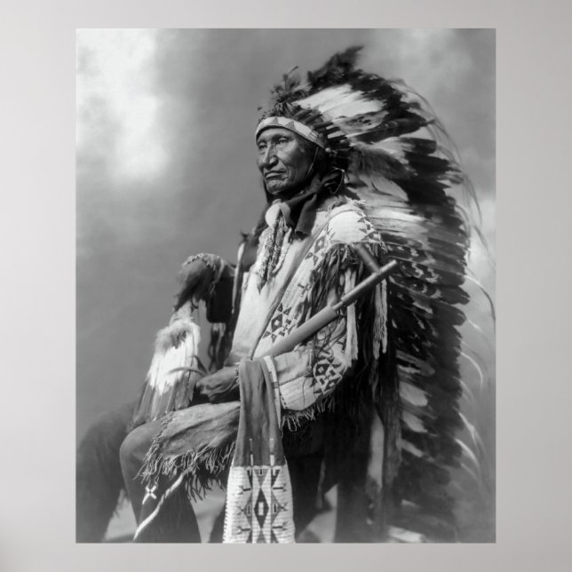 Oglala Sioux Chief Rocky Bear c. 1899 Poster (Front)