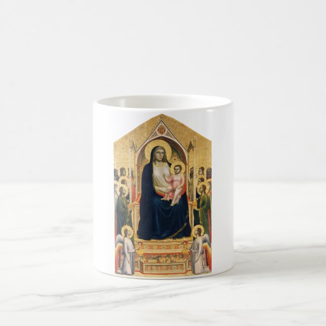 Ognissanti Madonna, Giotto, 1306-1310 Coffee Mug (Center)