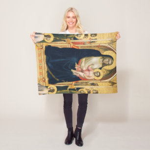Ognissanti Madonna, Giotto, 1306-1310 Fleece Blanket