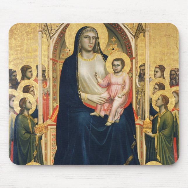 Ognissanti Madonna, Giotto, 1306-1310 Mouse Mat (Front)