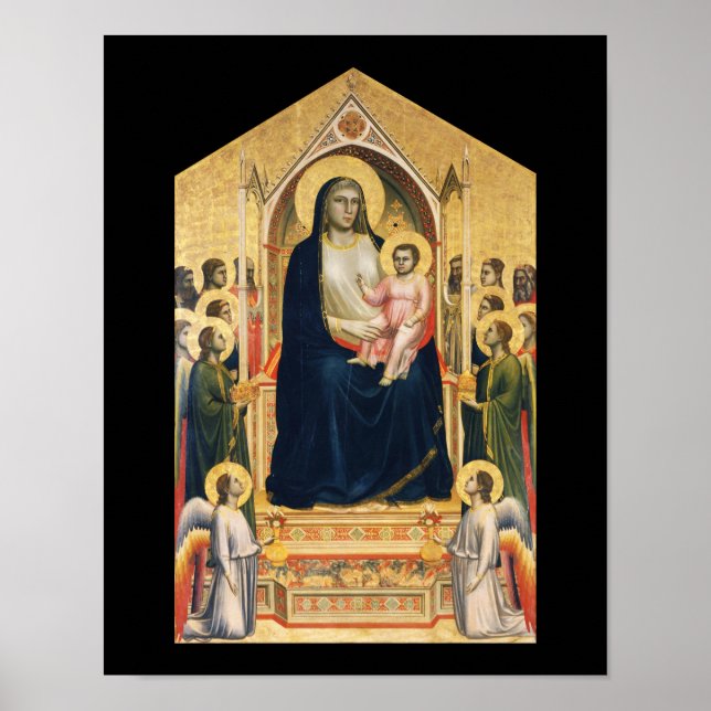 Ognissanti Madonna, Giotto, 1306-1310 Poster (Front)