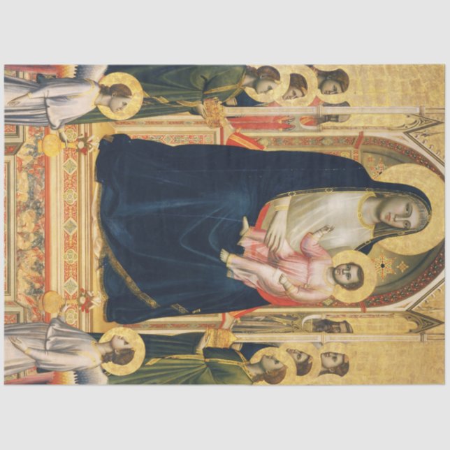 Ognissanti Madonna, Giotto, 1306-1310 Tissue Paper (Front)