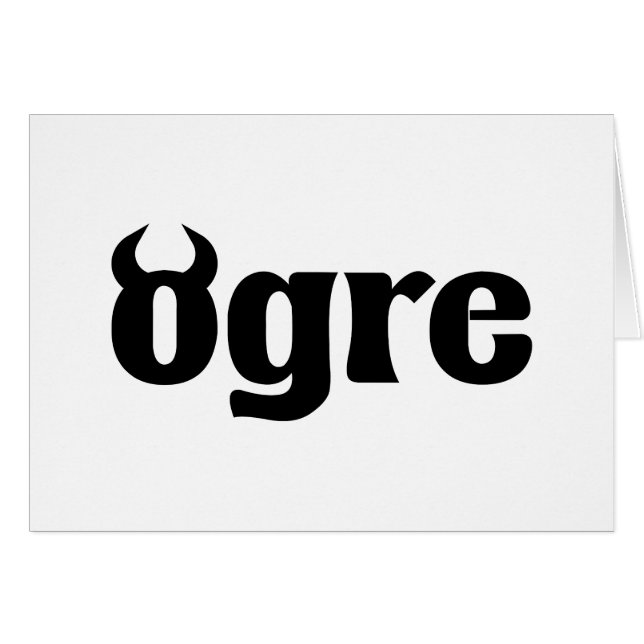 Ogre Greeting Card (Front Horizontal)