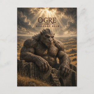 Ogre Hillfort Ruin Dark Cinema Postcard