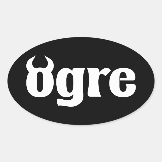Ogre Oval Sticker (Front)
