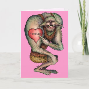 Ogre Proud of Heart Tattoo (change name on tattoo) Holiday Card