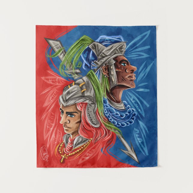 Ogum and St George by Oradica N.C. Porciunula Tapestry (Front)