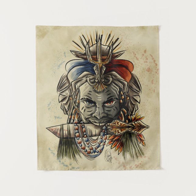 Ogum Xoroque by Oradic N.C Porciunae Tapestry (Front)