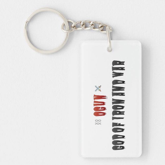 Ogun God Of Iron And War Key Ring (Front)