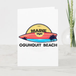 Ogunquit Beach Maine Surfboard Beach Surfing Card