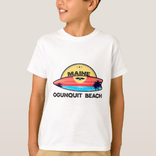Ogunquit Beach Maine Surfboard Beach Surfing T-Shirt