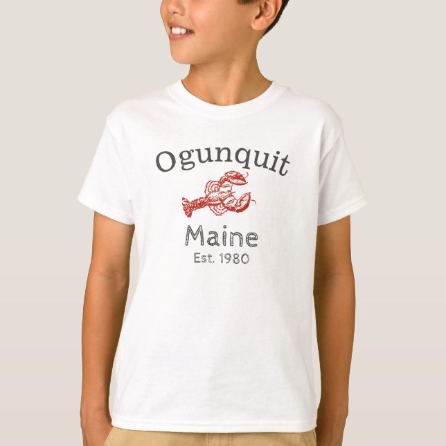 Ogunquit Maine Lobster Shirt, boy's T-Shirt (Front)