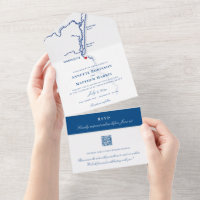 Ogunquit Maine Map Elegant Navy Wedding