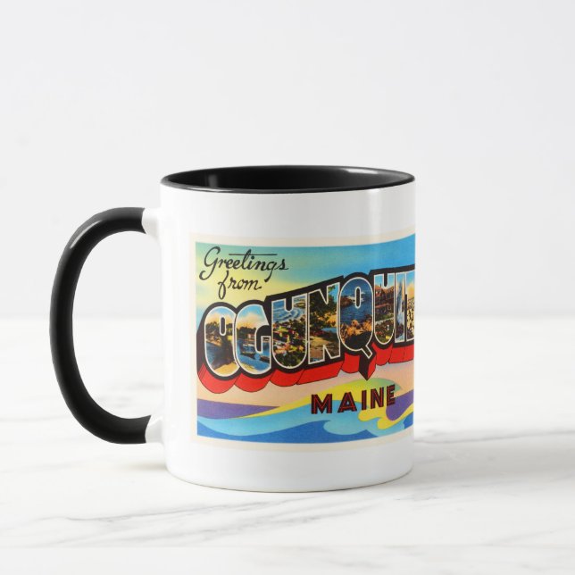 Ogunquit Maine ME Old Vintage Travel Souvenir Mug (Left)