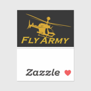 OH58 Kiowa Warrior Fly Army Sticker