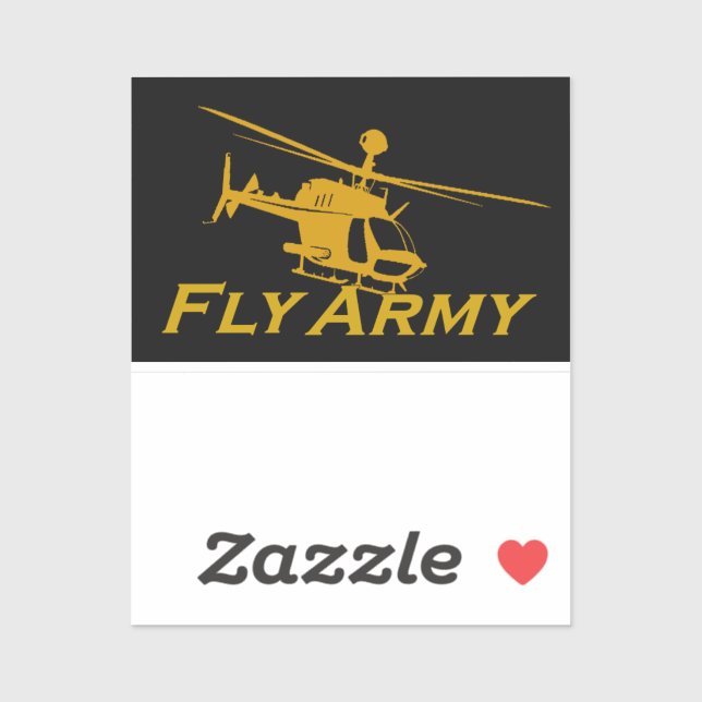 OH58 Kiowa Warrior Fly Army Sticker (Sheet)