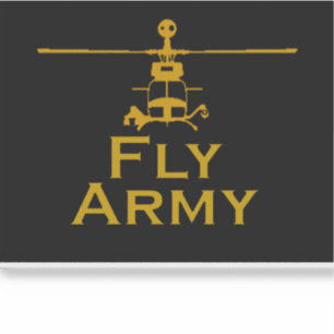 OH58D Frontal View Fly Army Sticker